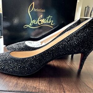Christian Louboutin crystal black heels (SOLD)